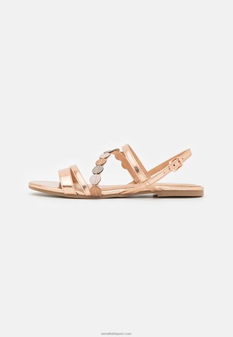 sievietes sandales rozā zelta krāsā 2LHT1313 Anna Field