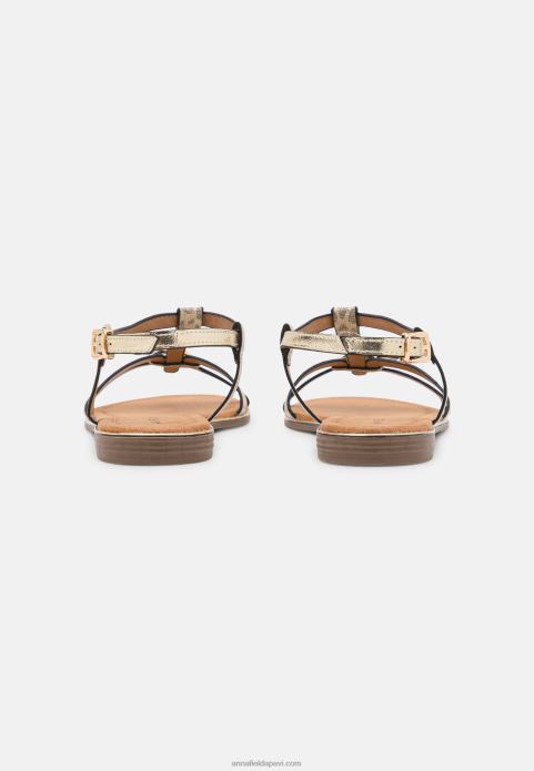 sievietes sandales zelta 2LHT1377 Anna Field