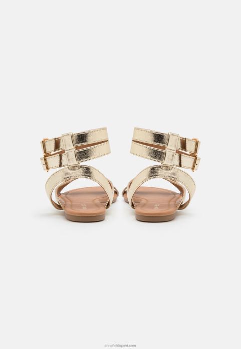 sievietes sandales zelta 2LHT1424 Anna Field