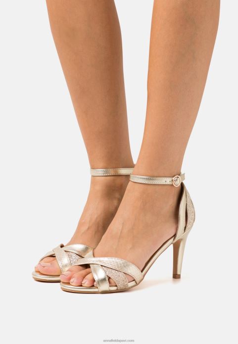 sievietes sandales zelta 2LHT1441 Anna Field