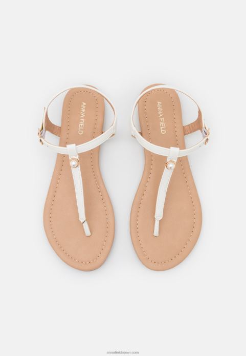 sievietes t-bar sandales baltas 2LHT1505 Anna Field