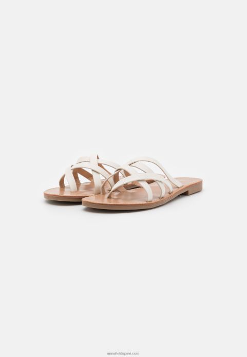 sievietes t-bar sandales baltas 2LHT1544 Anna Field