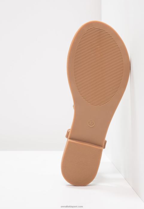 sievietes t-bar sandales brūnas 2LHT1519 Anna Field