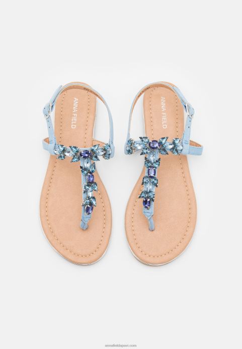 sievietes t-bar sandales gaiši zilas 2LHT1533 Anna Field