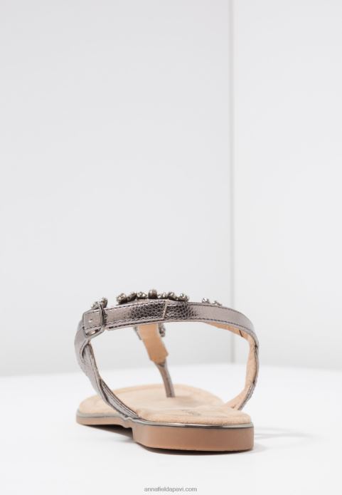 sievietes t-bar sandales gunmetall 2LHT1515 Anna Field