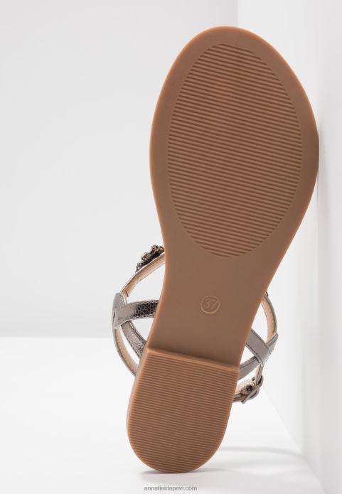 sievietes t-bar sandales gunmetall 2LHT1515 Anna Field