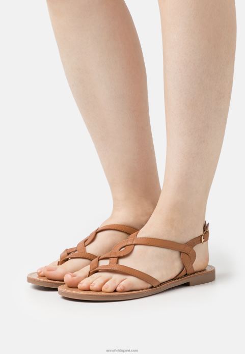 sievietes t-bar sandales konjaks 2LHT1527 Anna Field