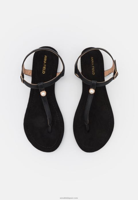 sievietes t-bar sandales melnas 2LHT1510 Anna Field