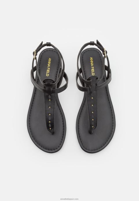 sievietes t-bar sandales melnas 2LHT1516 Anna Field