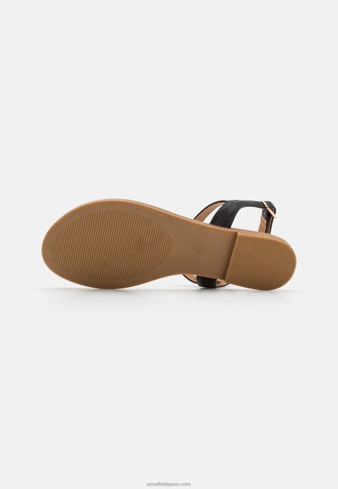 sievietes t-bar sandales melnas 2LHT1547 Anna Field