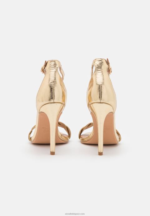 sievietes zelta augstpapēžu sandales 2LHT1291 Anna Field