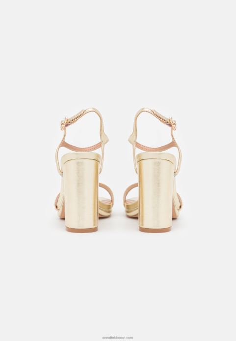 sievietes zelta augstpapēžu sandales 2LHT1444 Anna Field