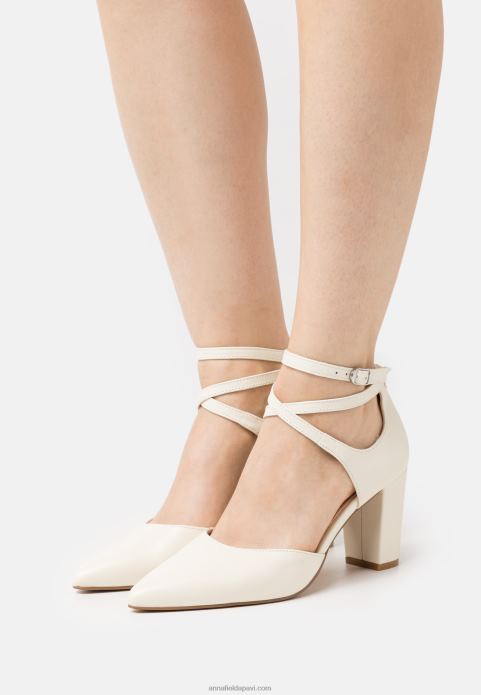 sievietes ādas augsti papēži balti 2LHT1635 Anna Field