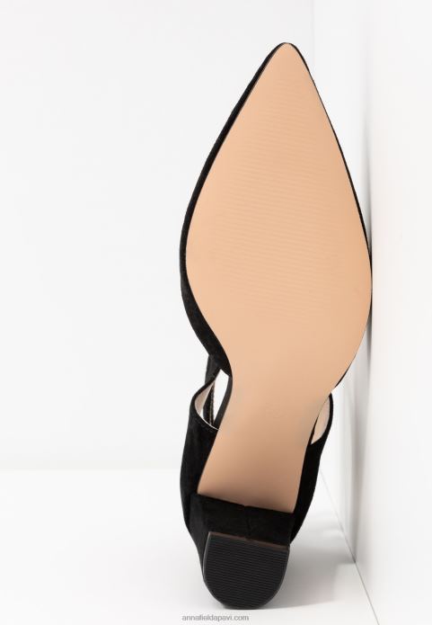 sievietes ādas augsti papēži melni 2LHT1608 Anna Field