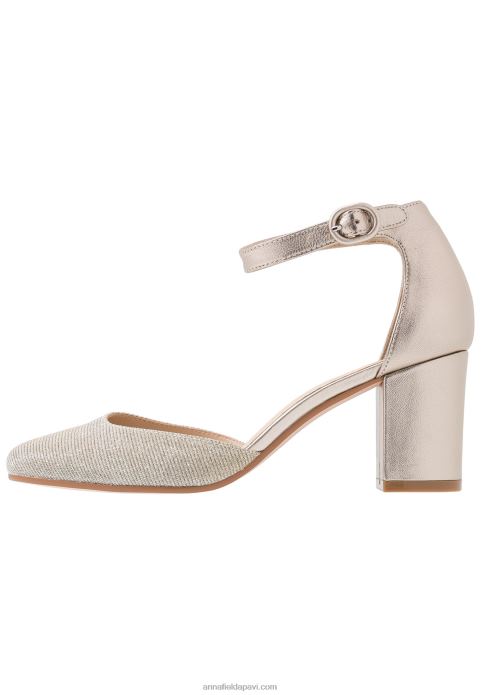 sievietes ādas klasiskie papēži šampanietis 2LHT1599 Anna Field