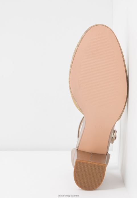 sievietes ādas klasiskie papēži šampanietis 2LHT1599 Anna Field