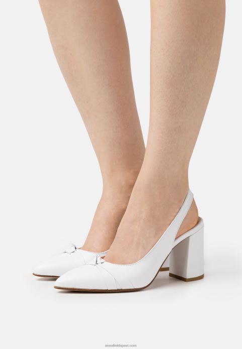 sievietes ādas klasiskie papēži balti 2LHT1670 Anna Field
