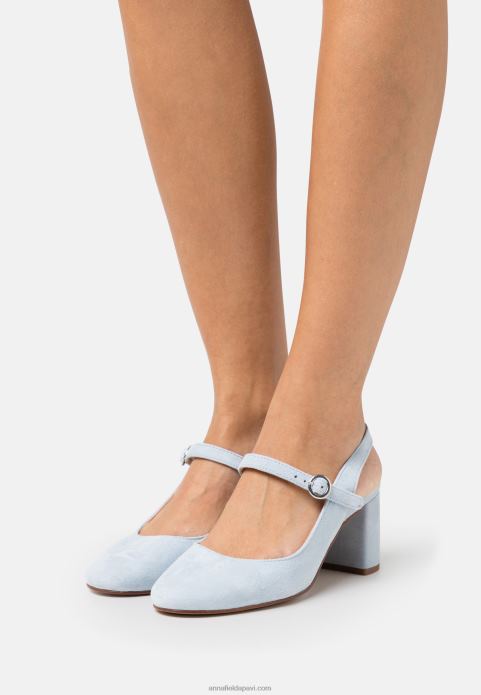 sievietes ādas klasiskie papēži gaiši zili 2LHT1659 Anna Field