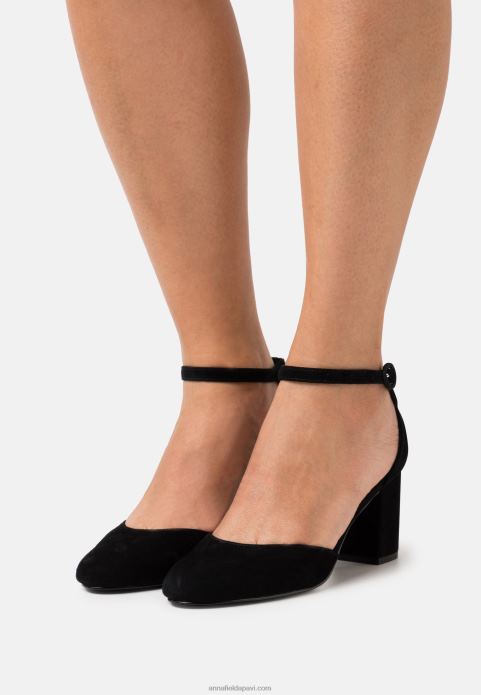 sievietes ādas klasiskie papēži melni 2LHT1653 Anna Field