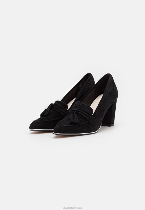 sievietes ādas klasiskie papēži melni 2LHT1678 Anna Field