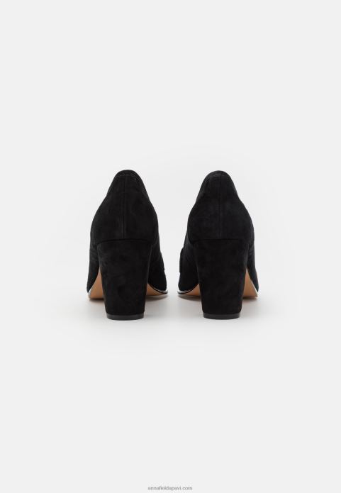 sievietes ādas klasiskie papēži melni 2LHT1678 Anna Field