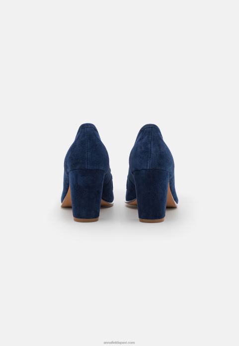 sievietes ādas klasiskie papēži tumši zili 2LHT1667 Anna Field