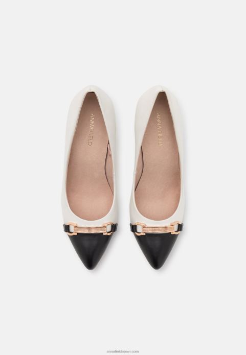 sievietes ādas mia augstpapēžu kurpes baltas 2LHT1777 Anna Field