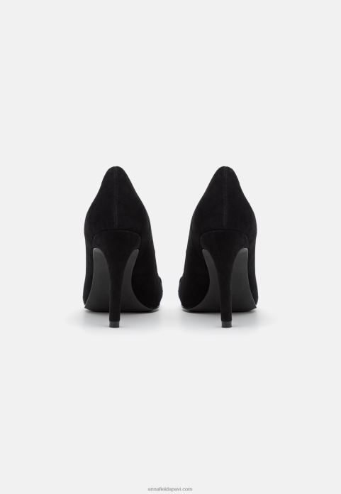 sievietes ādas mia augstpapēžu kurpes melnas 2LHT1776 Anna Field