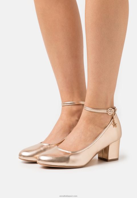 sievietes klasiski papēži rozā zelta krāsā 2LHT1680 Anna Field