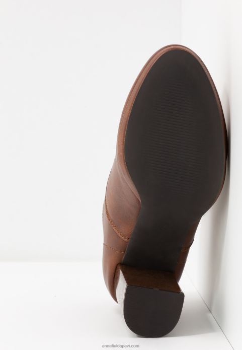 sievietes komfortabli augstpapēžu puszābaki konjaks 2LHT1748 Anna Field