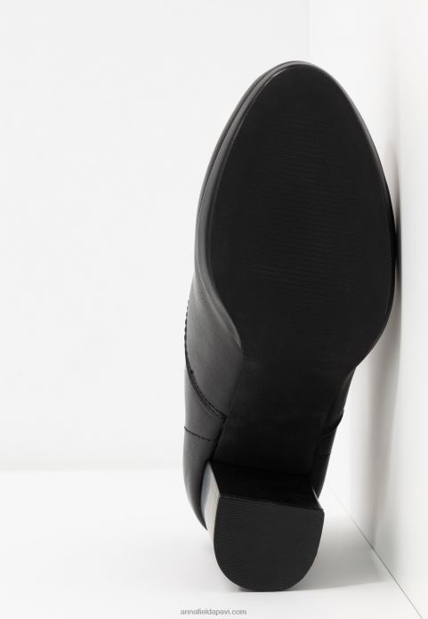 sievietes komfortabli augstpapēžu puszābaki melni 2LHT1773 Anna Field