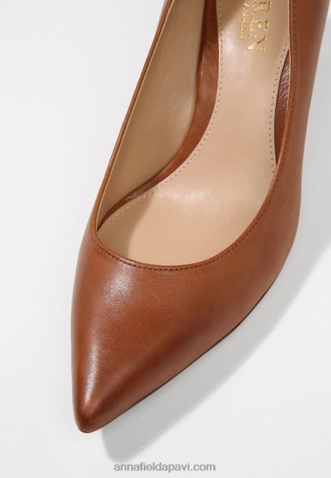 sievietes lanete ādas pumpis klasiski papēži dziļi seglu iedegums 2LHT1732 Anna Field
