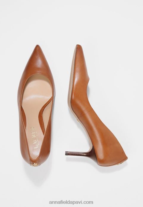 sievietes lanete ādas pumpis klasiski papēži dziļi seglu iedegums 2LHT1732 Anna Field