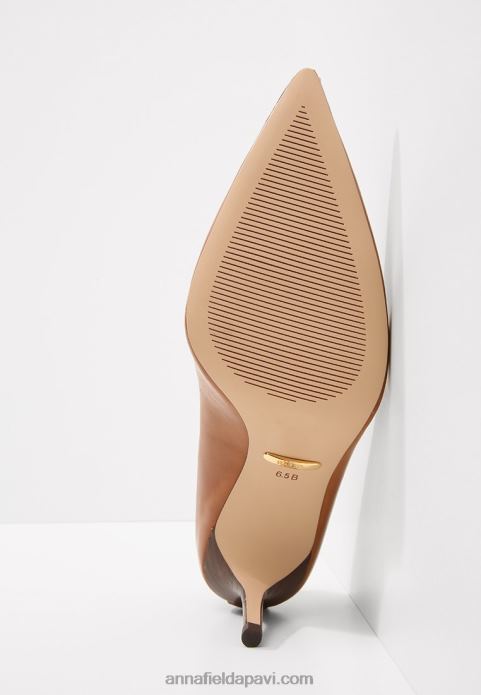 sievietes lanete ādas pumpis klasiski papēži dziļi seglu iedegums 2LHT1732 Anna Field