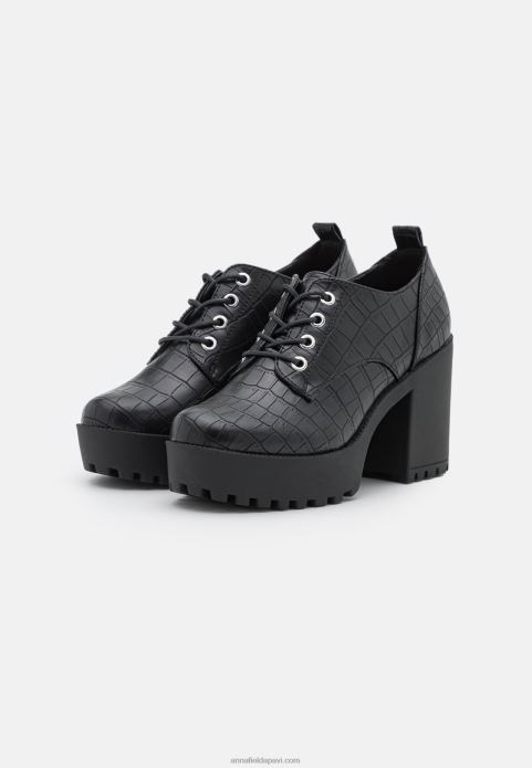 sievietes šņorējami papēži melni 2LHT1746 Anna Field