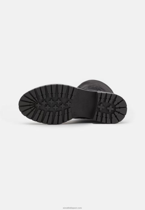 sievietes ādas šņorzābaki melni 2LHT2224 Anna Field