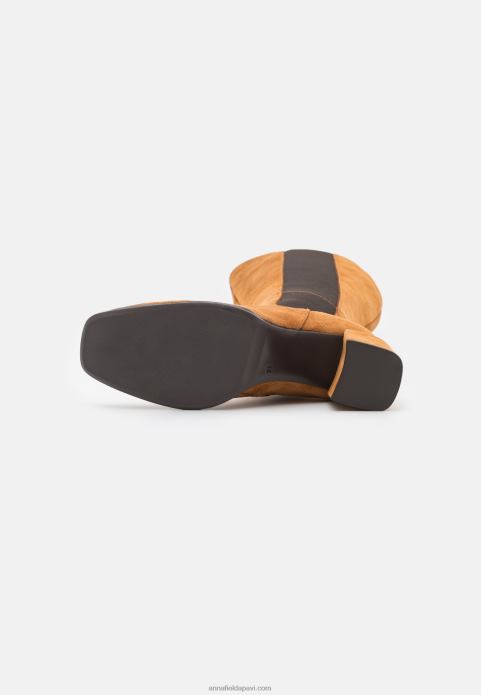 sievietes ādas zābaki konjaks 2LHT2199 Anna Field