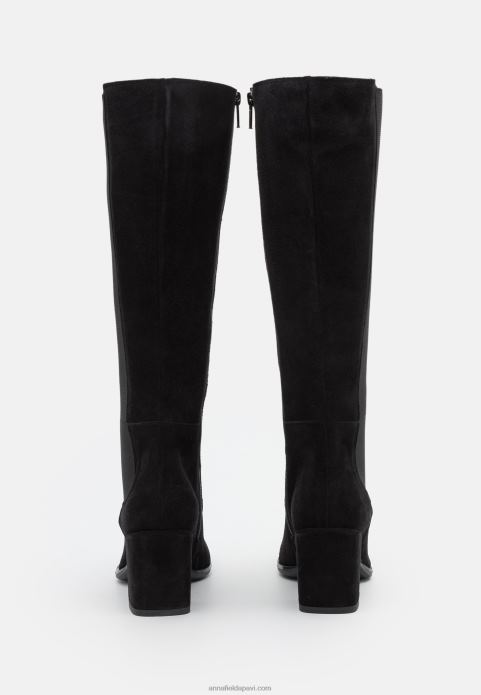 sievietes ādas zābaki melni 2LHT2200 Anna Field