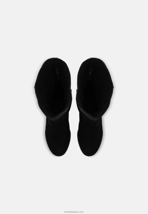 sievietes ādas ziemas zābaki melni 2LHT2219 Anna Field