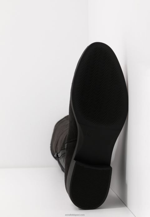 sievietes melni zābaki pāri ceļiem 2LHT2226 Anna Field