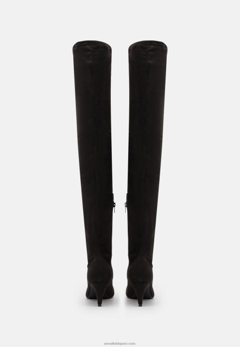 sievietes melni zābaki pāri ceļiem 2LHT2240 Anna Field