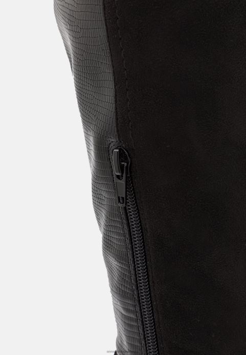 sievietes melni zābaki pāri ceļiem 2LHT2242 Anna Field