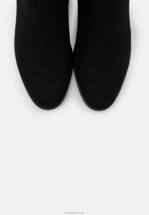 sievietes melni zābaki pāri ceļiem 2LHT2245 Anna Field