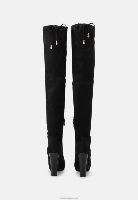 sievietes platformas zābaki melni 2LHT2241 Anna Field