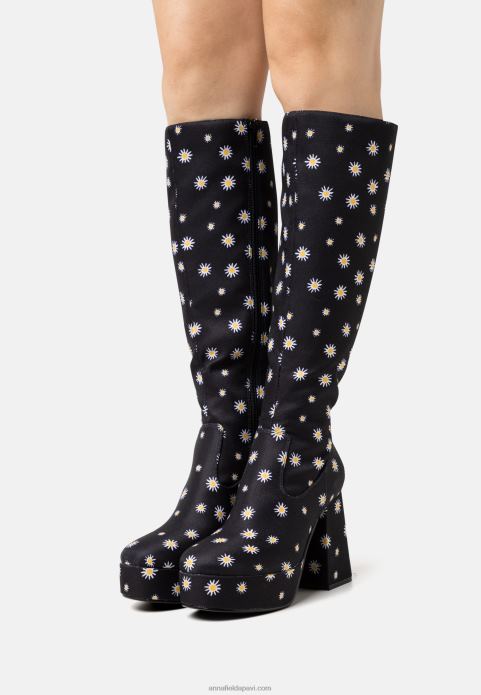 sievietes platformas zābaki melni 2LHT2250 Anna Field