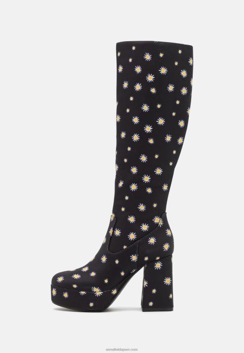 sievietes platformas zābaki melni 2LHT2250 Anna Field