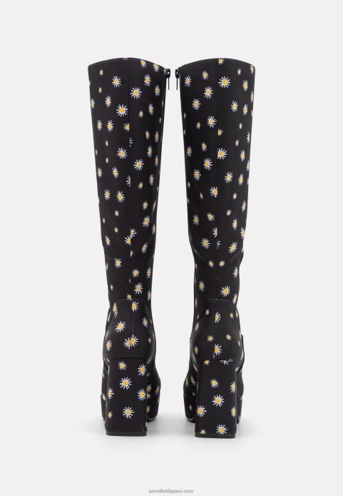 sievietes platformas zābaki melni 2LHT2250 Anna Field