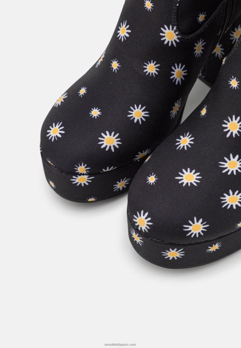 sievietes platformas zābaki melni 2LHT2250 Anna Field