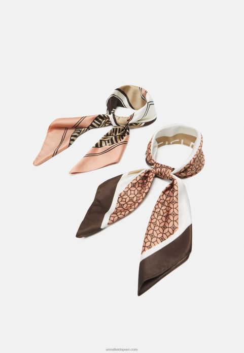 sievietes 2 iepakojumu galvas lakats rozā 2LHT2709 Anna Field