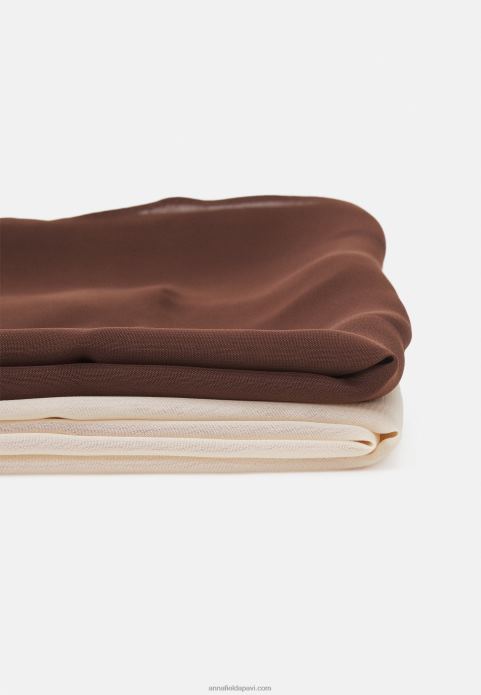 sievietes 2 iepakojumu lakats gandrīz balts/brūns 2LHT2710 Anna Field